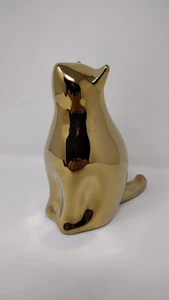 Pier 1Imports goldfarbene Katze Statue Figur - Bild 1 von 9