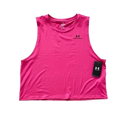 Camiseta sin mangas Under Armour UA Energy Crop Active para mujer talla XL rosa Foto 1 de 4
