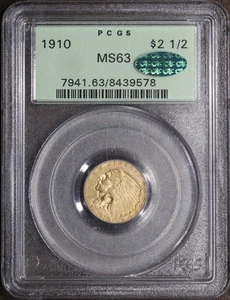 1910 (MS63 CAC) Indian Head Gold Quarter Eagle $2.50 PCGS OGH - Picture 1 of 4