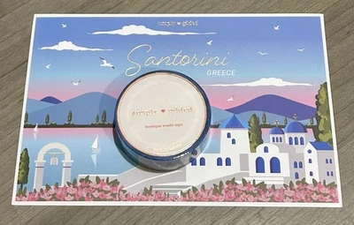 NEW Simply Gilded Passport Series Santorini Greece washi tape 15 mm & postcard - Image 1 of 4