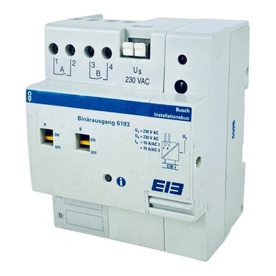 Busch-Jaeger 6193 Binärausgang / 2fach / REG 2x16A / Instabus / EIB / X1 - Bild 1 von 3