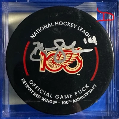 Brendan Shanahan Autografiado Red Wings 100 Aniversario (Juego Oficial Puck) Foto 1 de 2