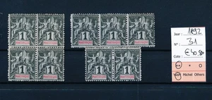 BV60556 Martinique 1892 navigation commerce 1c classic lot MNH cv 40,5 EUR - Picture 1 of 1