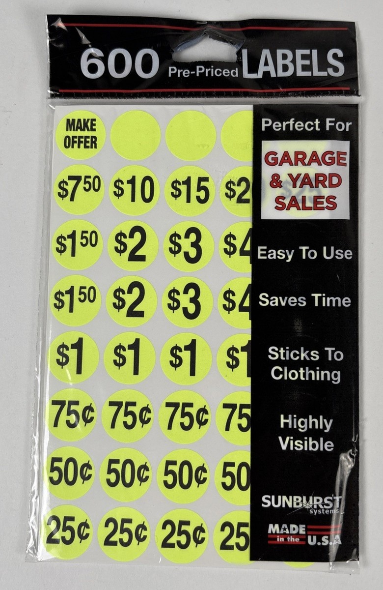 Merchandise Tag Template 500-Piece Merchandise Price Tag Stickers ...