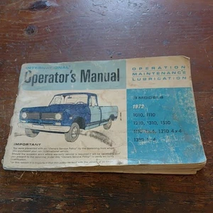 1972 International Truck Pickup 1010 1110 1210 1310 1510 Owners Manual  - Picture 1 of 3