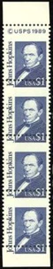 2194 Misperforated ERROR Strip of - $1 John Hopkins - Mint NH -- Stuart Katz - Picture 1 of 1