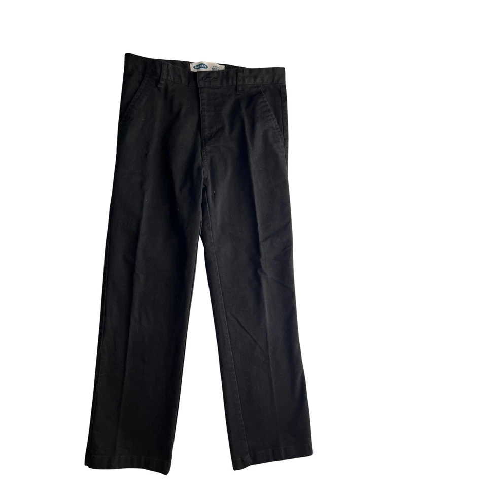 Old Navy   Boys Size 1O Husky Black Straight Pants Kids  Built-In Flex - Изображение 1 из 4
