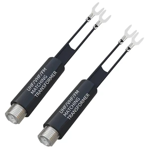 Matching Transformer 2 Pack Nickel Plated 75 Ohm to 300 Ohm UHF/VHF/FM Converter - Picture 1 of 12