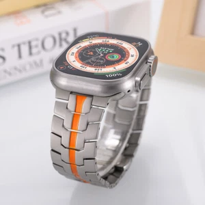 Correa de titanio con cierre de mariposa para Apple Watch 10 9 8 7 6 SE Ultra2 42/45/46/49 mm - Imagen 1 de 19