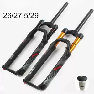 MTB Fork 26/27.5/29inch Front Suspension Air Fork Manual Lock Straight Tube - Picture 1 of 26