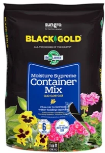 Black Gold Moisture Supreme Flower and Plant Potting Mix 8 qt (Pack of 8) - Picture 1 of 3