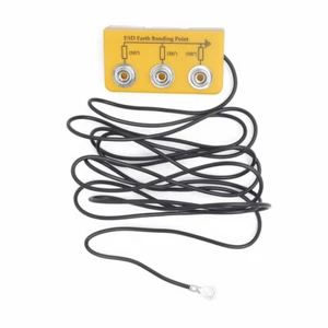 ESD Erdungsbaustein 3x10mm DK, abgewinkelt, mit Kabel, No.9-359-1 - Bild 1 von 3