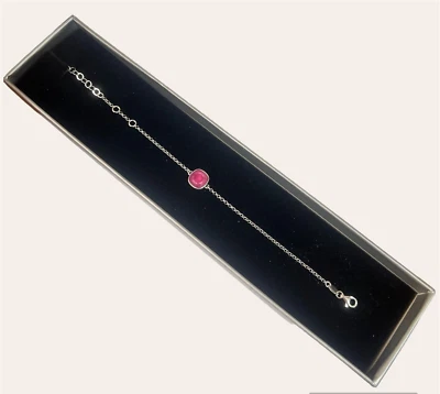 bracciale donna argento 925 rodiato anallergico cristalli Crystals rosa - Immagine 1 di 4