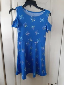 SO Girls Short Sleeve Cold Shoulder Skater Dress Size Medium (8)  NEW WITH TAGS - Picture 1 of 2