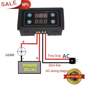 Digitalanzeige Relais Zeitschaltuhr Modul Zyklussteuerung Relaismodul DC5V/12V/24V/AC220 - Bild 1 von 10