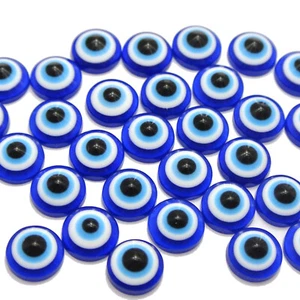 200 Pcs Blue Acrylic Flatback Evil Eye 10mm Kabbalah Cabochon Scrapbook Craft - Picture 1 of 5