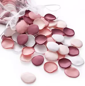 300Pcs Silk Pink Rose Petals Artificial Flower Petals for Wedding, Peach Pink Pe - Picture 1 of 9