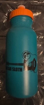 Guitar Sloth Plastic Water Bottle Blue with Orange Cap BRAND NEW - Image 1 of 2