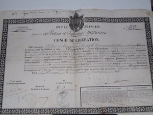 FRANCE- Conge Liberation- Discharge Light Infantry, Crimea/Italy 1859/Africa - Picture 1 of 4