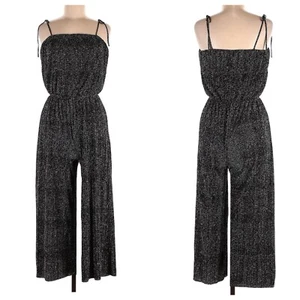 Tuta nuova con etichette Aqua nera bianca a pois plissettata crop senza maniche con cinturino piccolo $88 - Foto 1 di 10