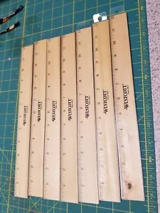 (7) Brand New Westcott 12" Rulers Metal Edges Standard Metric - Picture 1 of 3