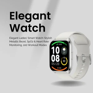 Elegant Ladies' Smart Watch: Stylish Metallic Bezel, SpO2 & Health Monitoring - Picture 1 of 14