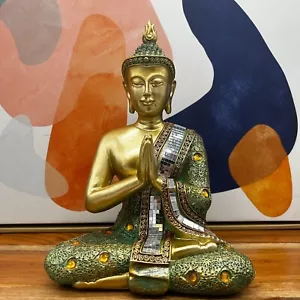 Golden Colorful Buddha Sitting Statue - Picture 1 of 5