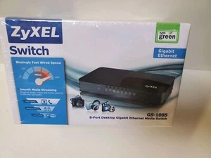 ZyXEL GS-108B 8-port Desktop Gigabit Ethernet Switch BRAND NEW SEALED BOX! - Picture 1 of 5