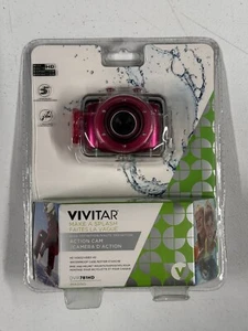 NEW Vivitar DVR781HD Make a Splash Action Cam w/Waterproof Case Pink - Picture 1 of 2