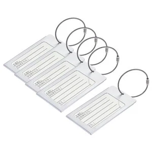 Packung mit 5 Kofferanhänger Aluminium Anhänger Reisezubehör 10,5x6cm silberton - Bild 1 von 6