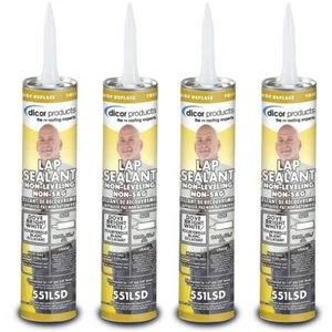 Dicor 551LSD-1 QTY. 4, Non-Leveling Non-Sag Sealant, Dove Bright White, 10.3 OZ - Picture 1 of 2