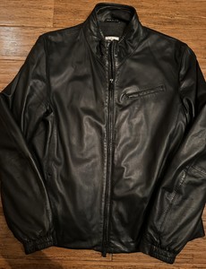 Armani Collezioni Blouson Lambskin leather jacket, Size 42