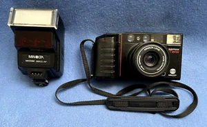 Minolta Lot - AF-Tele Film Camera Auto Focus 38 mm-60mm Lens & Maxxum 2800 Flash - Picture 1 of 13