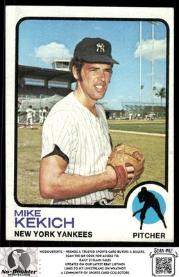 1973 Topps #371 Mike Kekich New York Yankees 73TB - Image 1 of 2