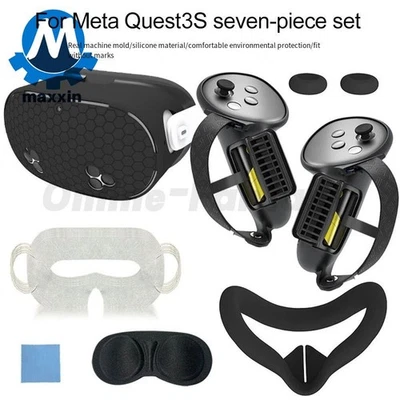 Silicone Case Protective Accessory Set for Meta Quest 3S with Controller Cover - Image 1 of 4
