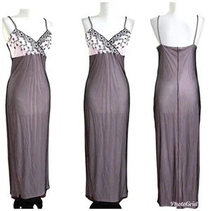 Maxi Vestido Vintage Y2K Babydoll Malla Bordada M Hada Grunge Capricho Nuevo con Etiquetas - Imagen 1 de 14