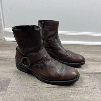 Arnés de Cuero Dockers Moto Boot Marrón Hombre’s Talla 9 Ingeniero Foto 1 de 4