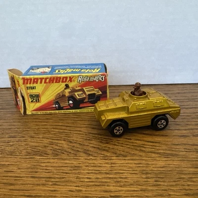 Lesney Matchbox #28 RolaMatics Stoat with Box - Near Mint Yellow Gold - Image 1 of 4