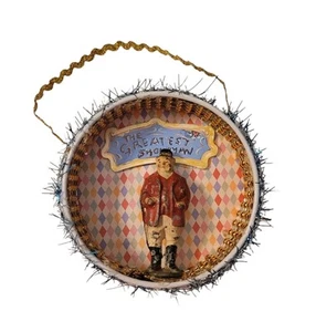 The Greatest Showman Circus Ringmaster Handmade Ornament w John Hill Lead Figure - Picture 1 of 12