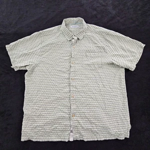 Camisa de seda con botones Tommy Bahama verde manga corta para hombre 2XL - Imagen 1 de 10