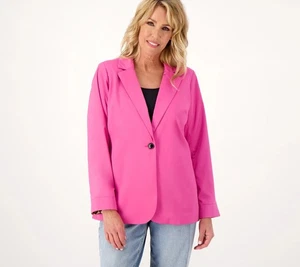 Giacca Blazer Belle by Kim Gravel Animal Pop Rosa Shocking S Nuova - Foto 1 di 1
