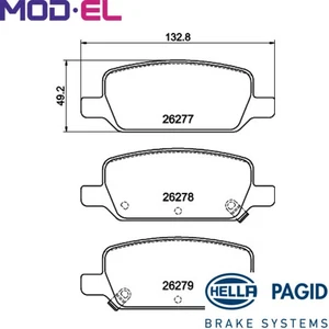 BRAKE PAD SET DISC BRAKE 8DB 355 040-951 FOR TESLA MODEL/Y - Picture 1 of 8