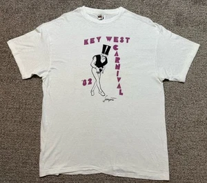 T-shirt homme vintage années 80 Fantasy Fest Key West 1982 Carnival Hanes XL fabriqué aux États-Unis - Photo 1/8