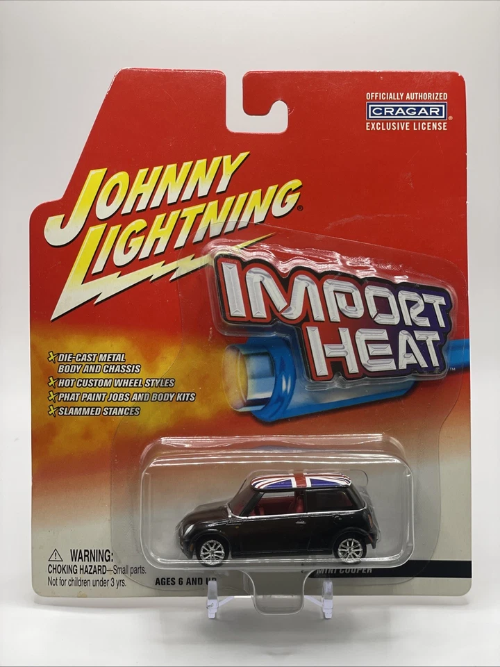Johnny Lightning Import Heat Mini Cooper Black UK Flag - Image 1 of 4