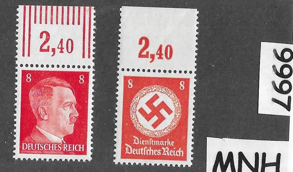 Juego de sellos MNH Hitler y Segunda Guerra Mundial Esvástica 1941 y 1942 PF08 Tercer Reich Alemania #9997 Foto 1 de 1
