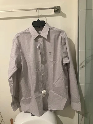 Camisa de vestir Calvin Klein gris para hombre 16 34/35 corte regular NUEVA CON ETIQUETAS NUEVA 16 cuello Foto 1 de 4