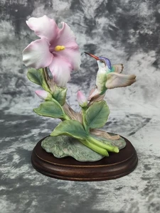Homco Masterpiece Porcelain Hummingbird Figurine “Glory of Nature” 1991 Signed - Picture 1 of 22