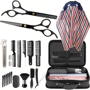 Hair Cutting Kit, 22 Pcs Professional Barber/Hair Salon Tool Set, Barber Bag ... - Picture 1 of 8