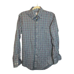 Peter Millar Shirt Men's Size Small Button Down Checkered Blue Purple Black - Picture 1 of 4
