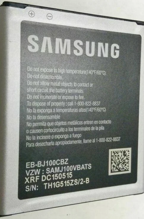 BATERÍA OEM NUEVA Samsung EB-BJ100CBZ PARA Galaxy J1 SM-J100V 1850mAh Foto 1 de 1